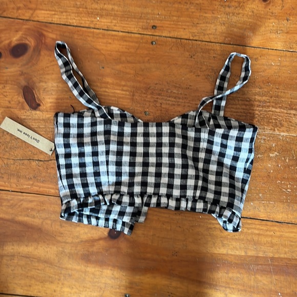 Reformation black beige crop top - Picture 7 of 11